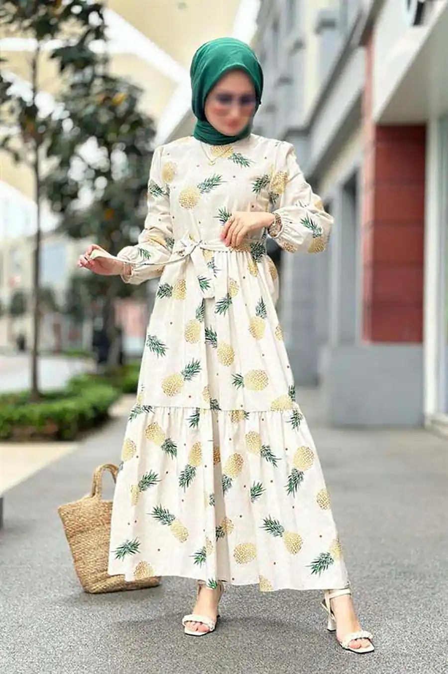 پیراهن چین دار تابستانی