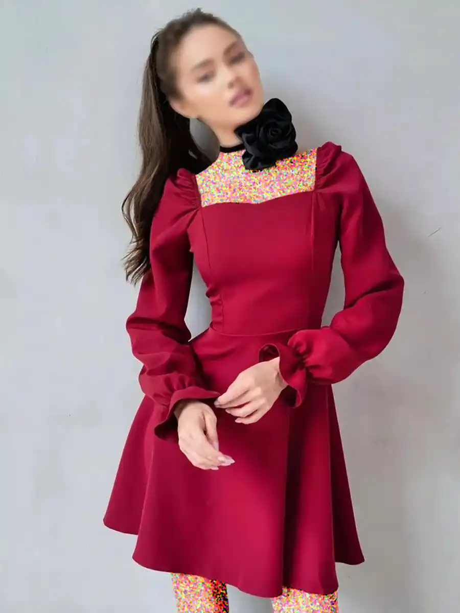 پیراهن مجلسی ساتن ترک