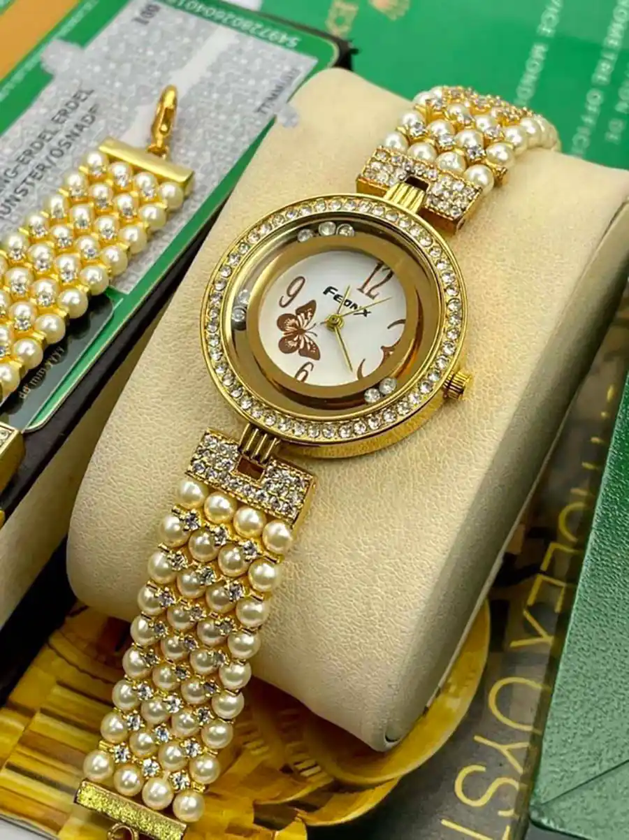 ساعت مچی زنانه مرواریدی لوکس