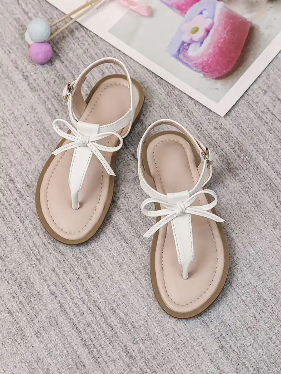 صندل پشت بند بچه گانه سفید