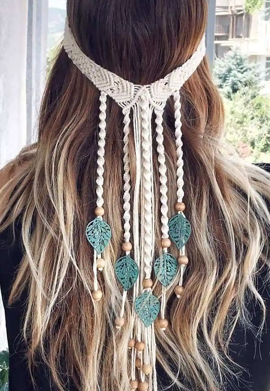 سربند مکرومه بافی بوهو