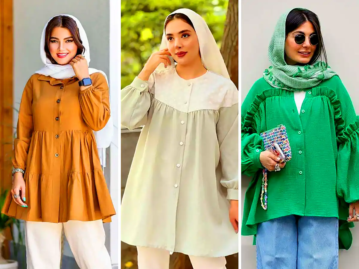 شومیز جلو بسته اسپرت