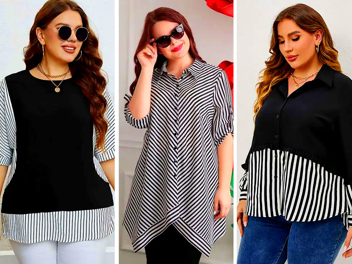شومیز راه راه مشکی