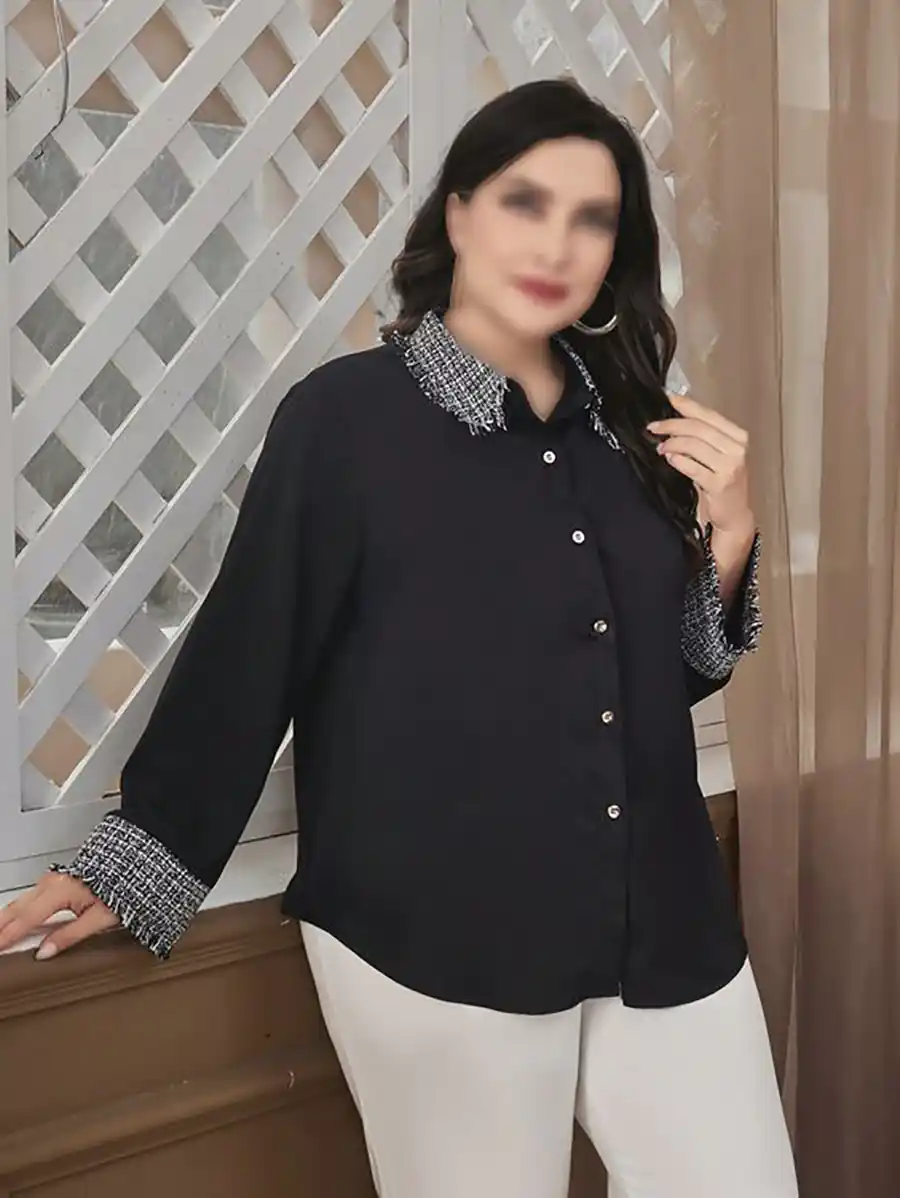 شومیز راه راه مشکی