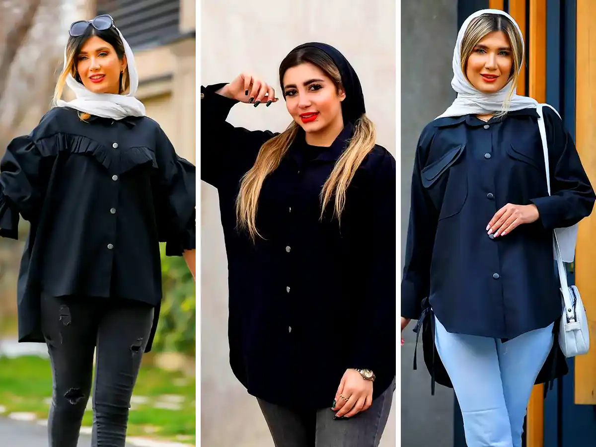 شومیز مشکی تترون