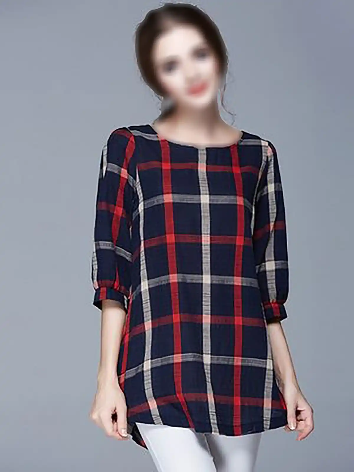 شومیز نخی چارخونه