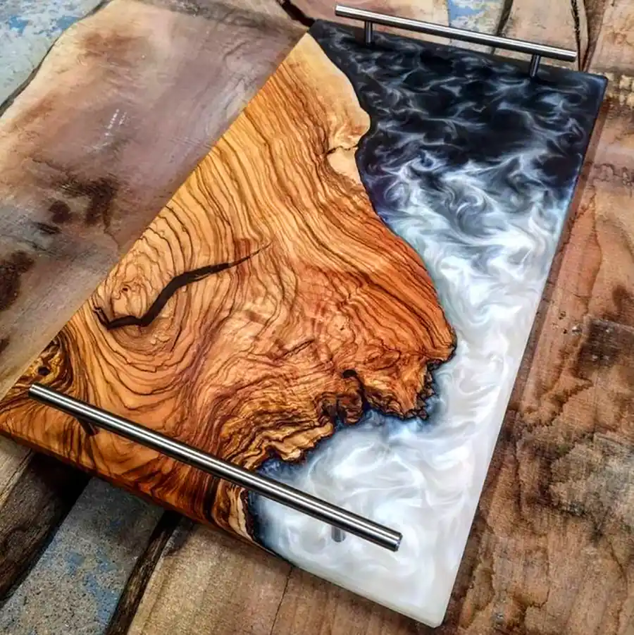 سینی سرو چوبی و اپوکسی