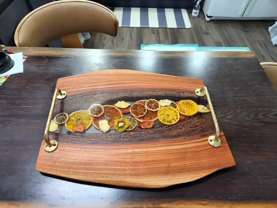 سینی سرو چوبی و اپوکسی