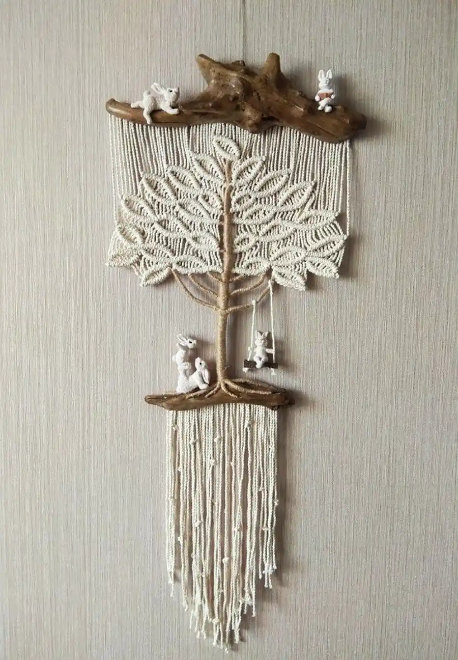 دیوار کوب مکرومه مدرن