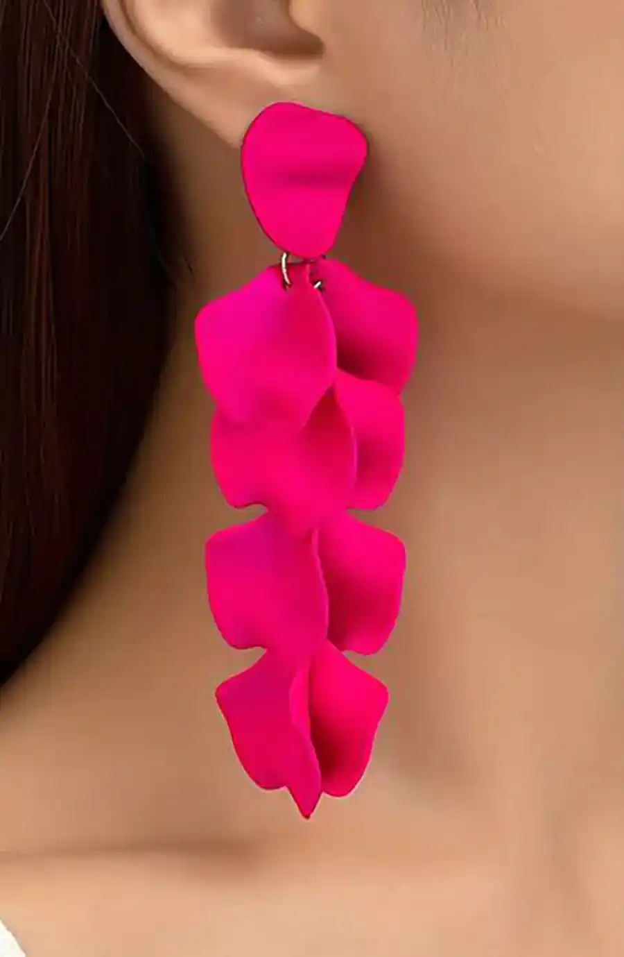 گوشواره آویز رنگی گلبرگ