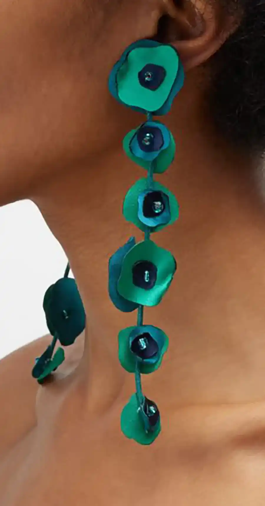 گوشواره آویز رنگی گلبرگ
