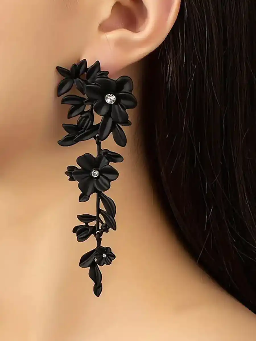گوشواره آویز رنگی گلبرگ