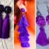 گوشواره منگوله بنفش؛ 15 طرح جذاب برای ظاهری متفاوت