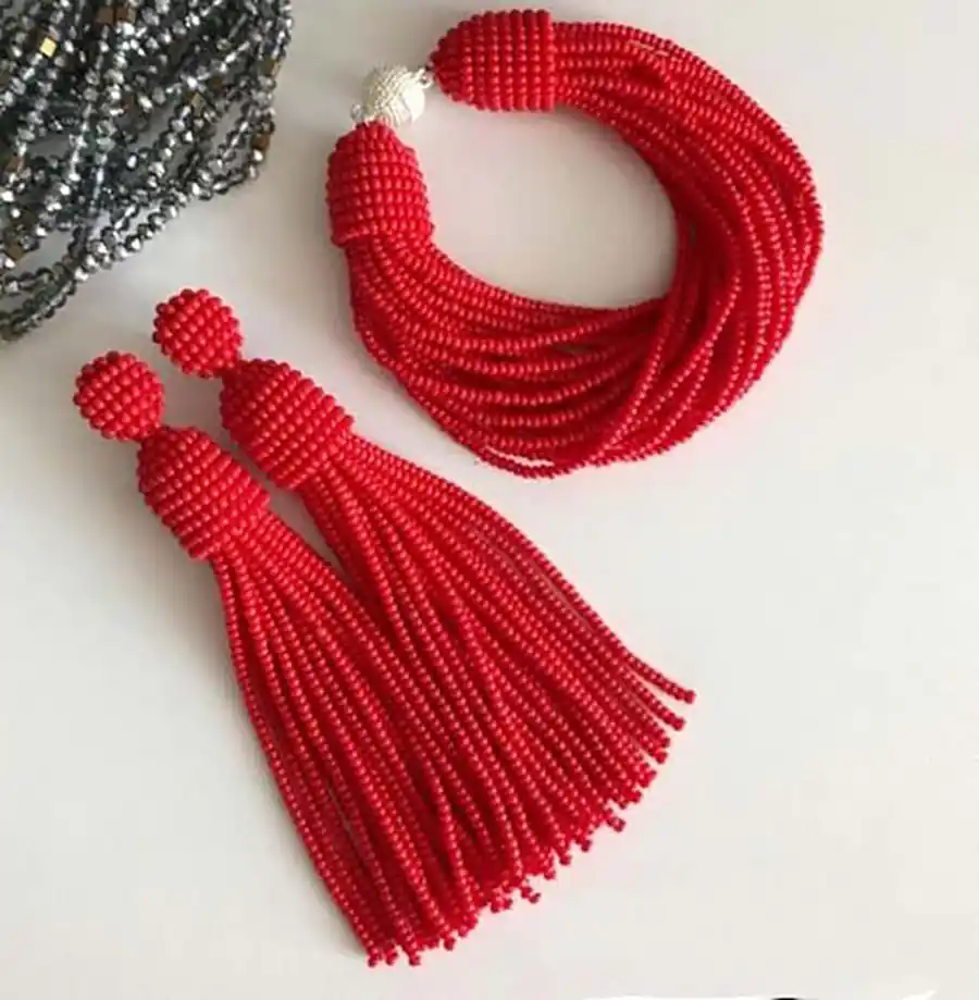 گوشواره دستساز منگوله ای