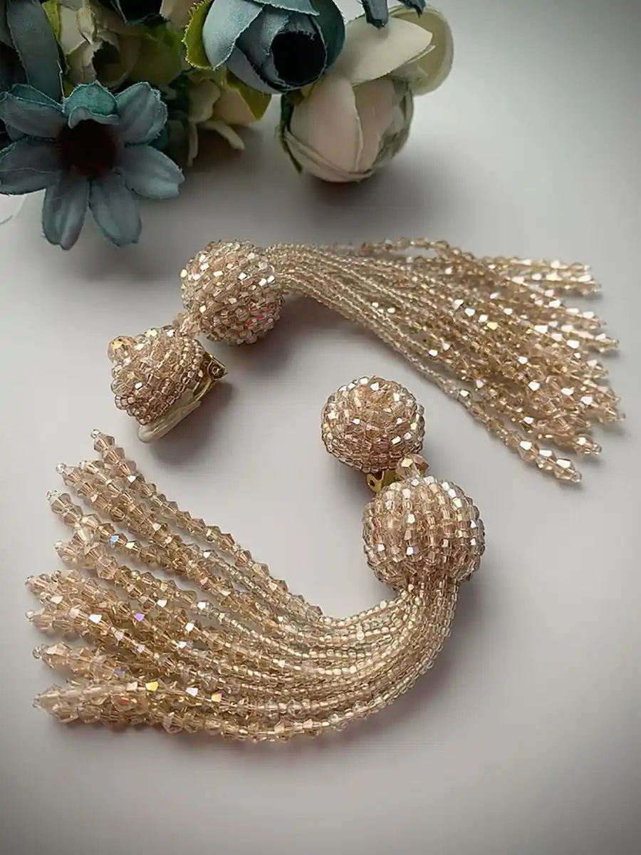 گوشواره دستساز منگوله ای