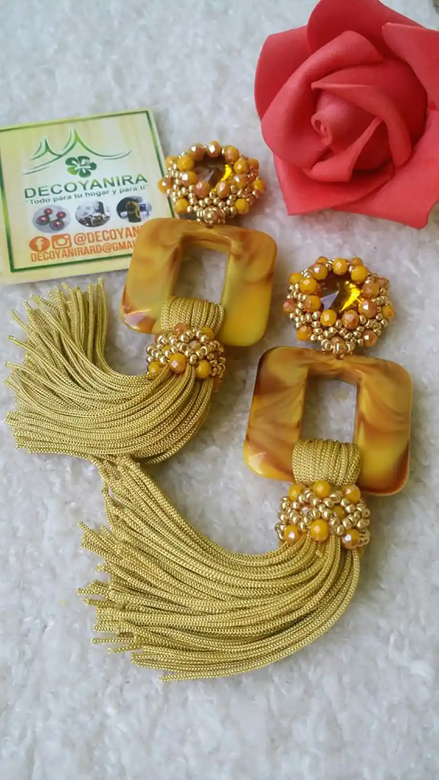 گوشواره دستساز منگوله ای