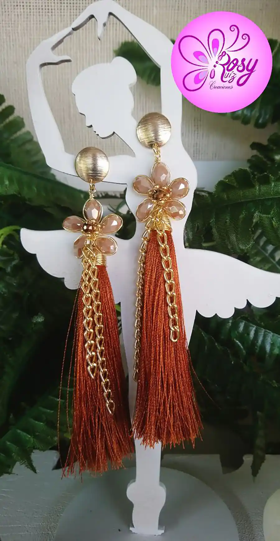 گوشواره دستساز منگوله ای