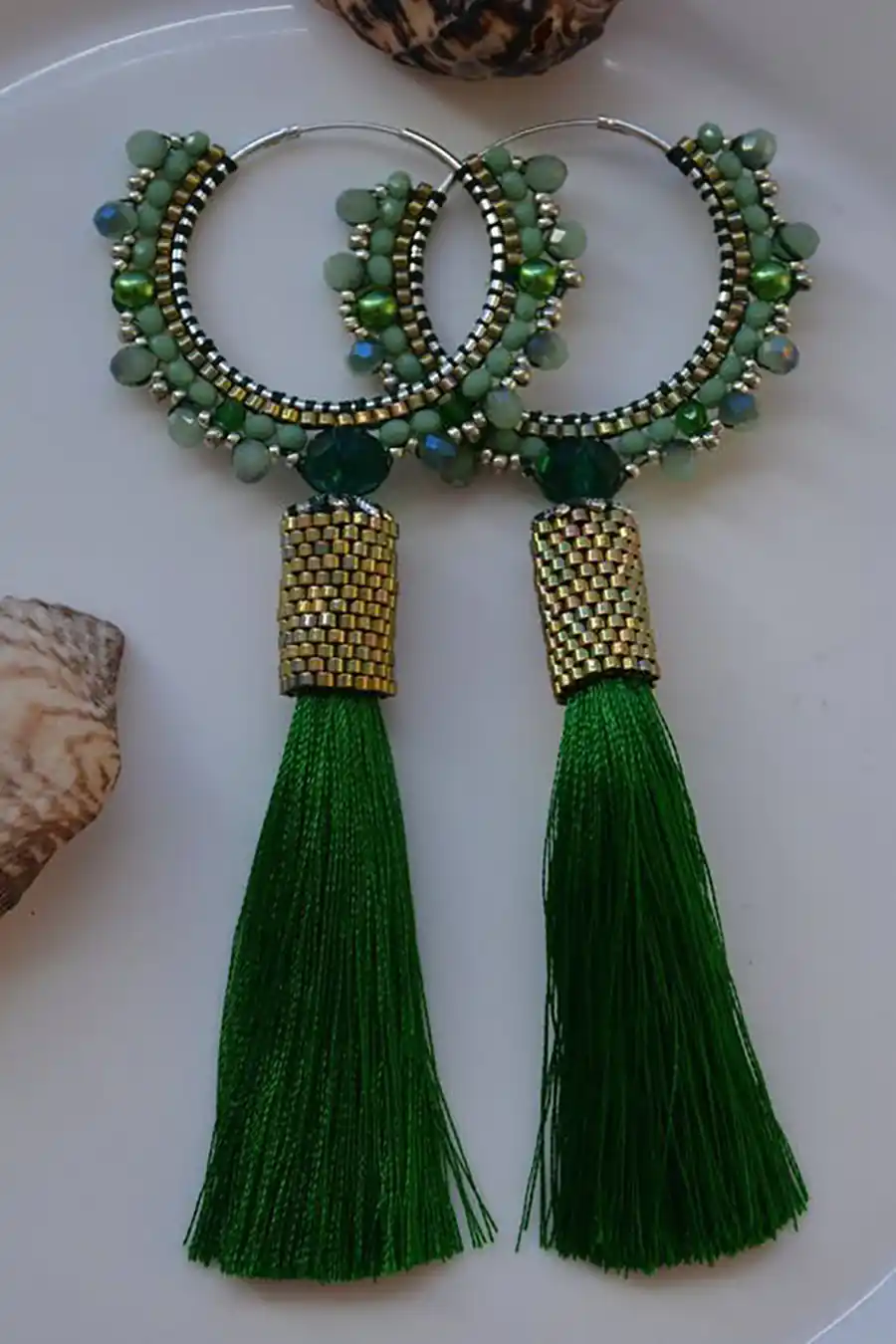 گوشواره دستساز منگوله ای
