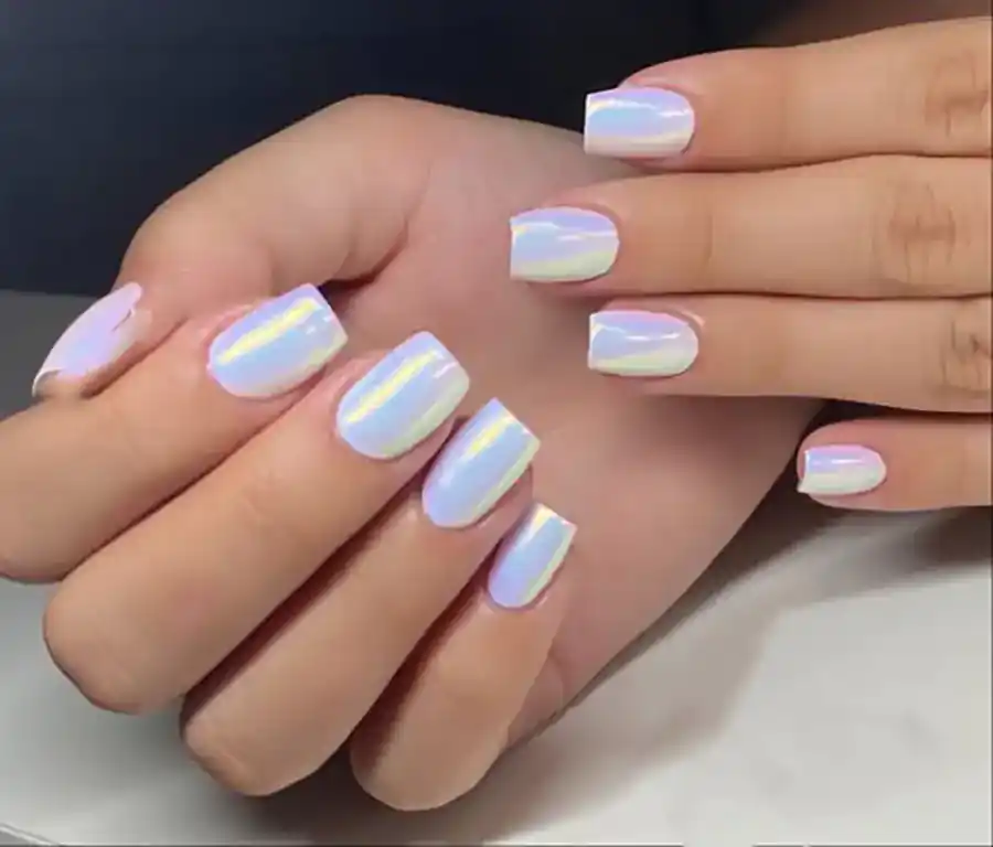 ژلیش ناخن سفید کروم