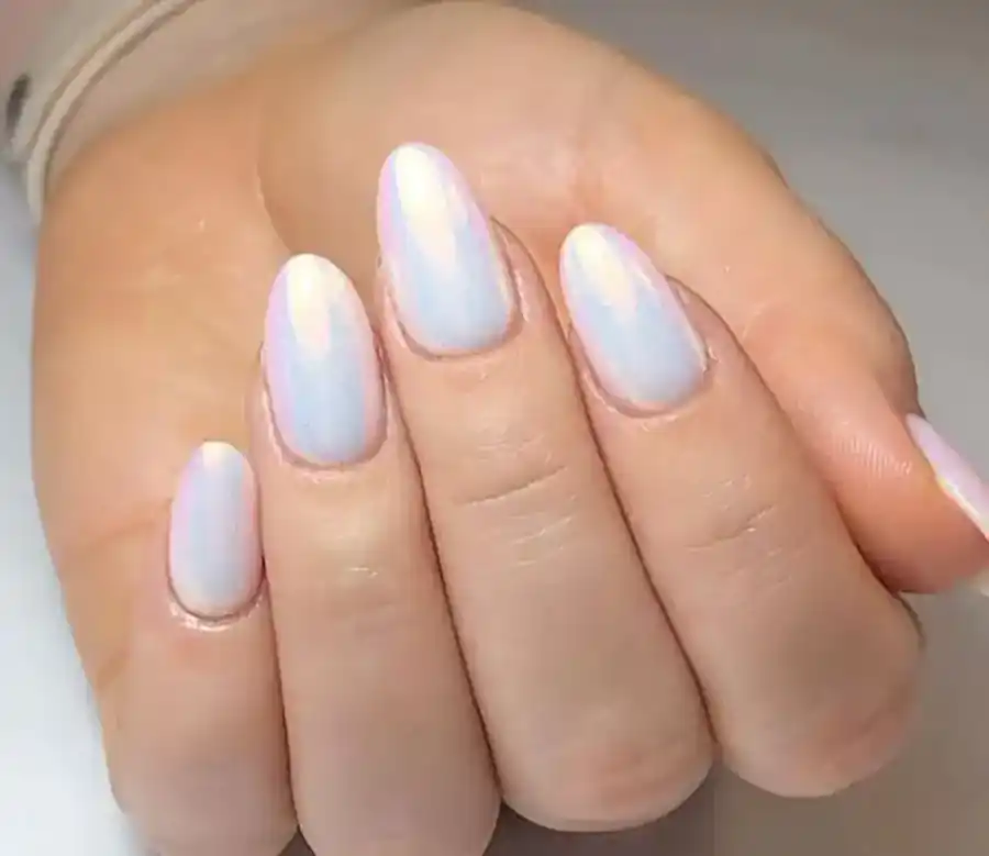 ژلیش ناخن سفید کروم
