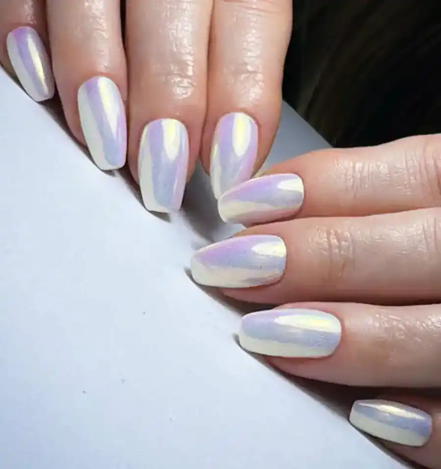 ژلیش ناخن سفید کروم