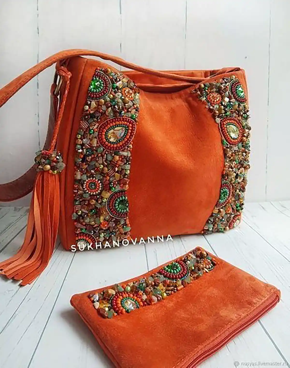 کیف قهوه ای برش لیزری