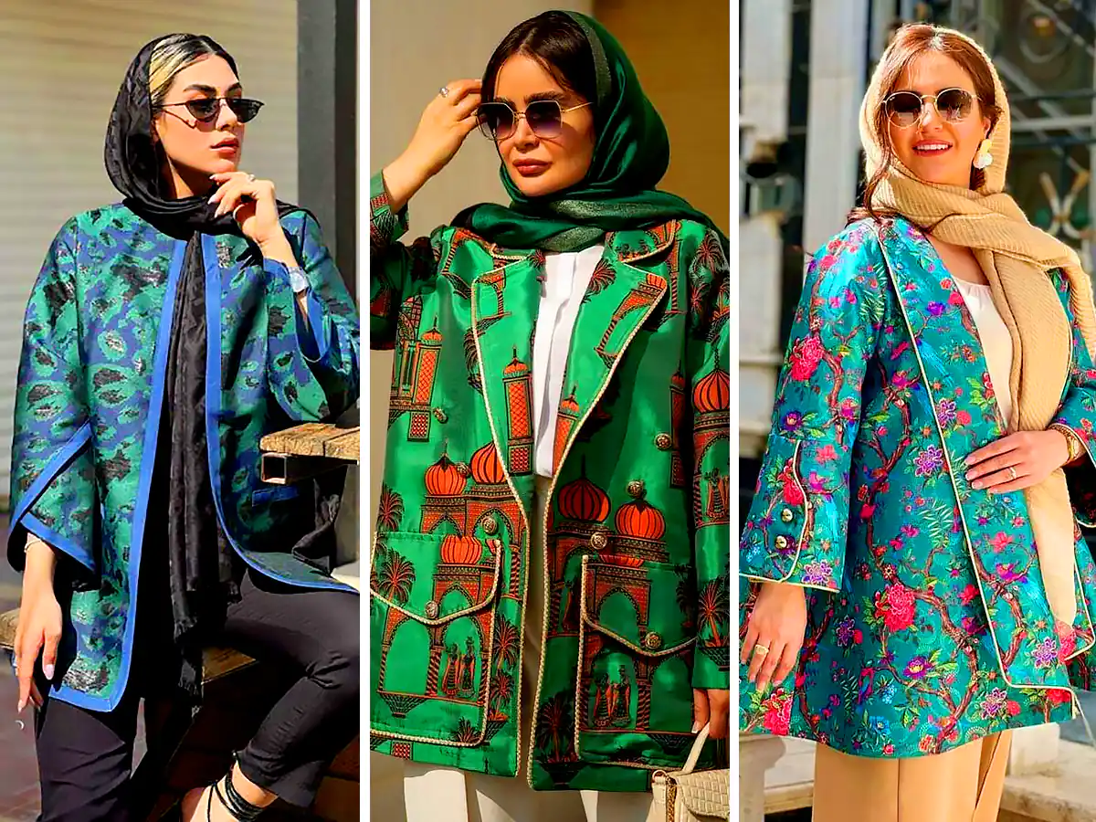مانتو مزونی طرح دار لاکچری