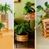 گلدان چوبی حصیری پایه دار؛ ۱۵ طرح دوست‌داشتنی برای عاشقان سبک روستیک