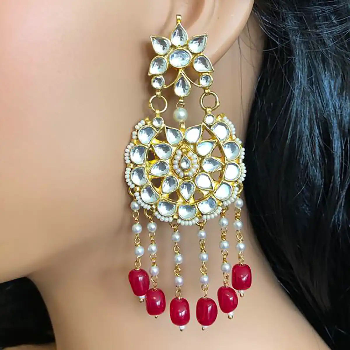 گوشواره طلای سنتی هندی