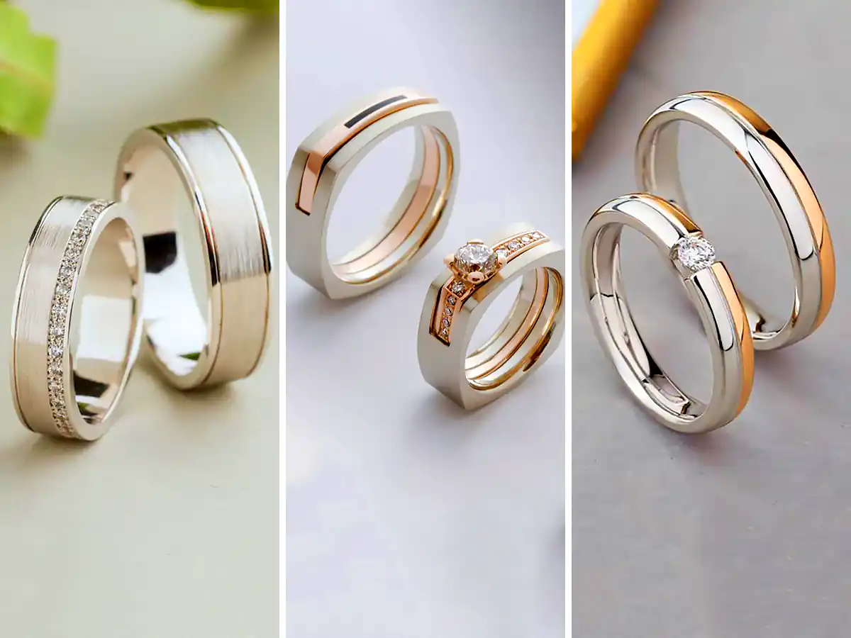 حلقه طلای سفید خاص و شیک