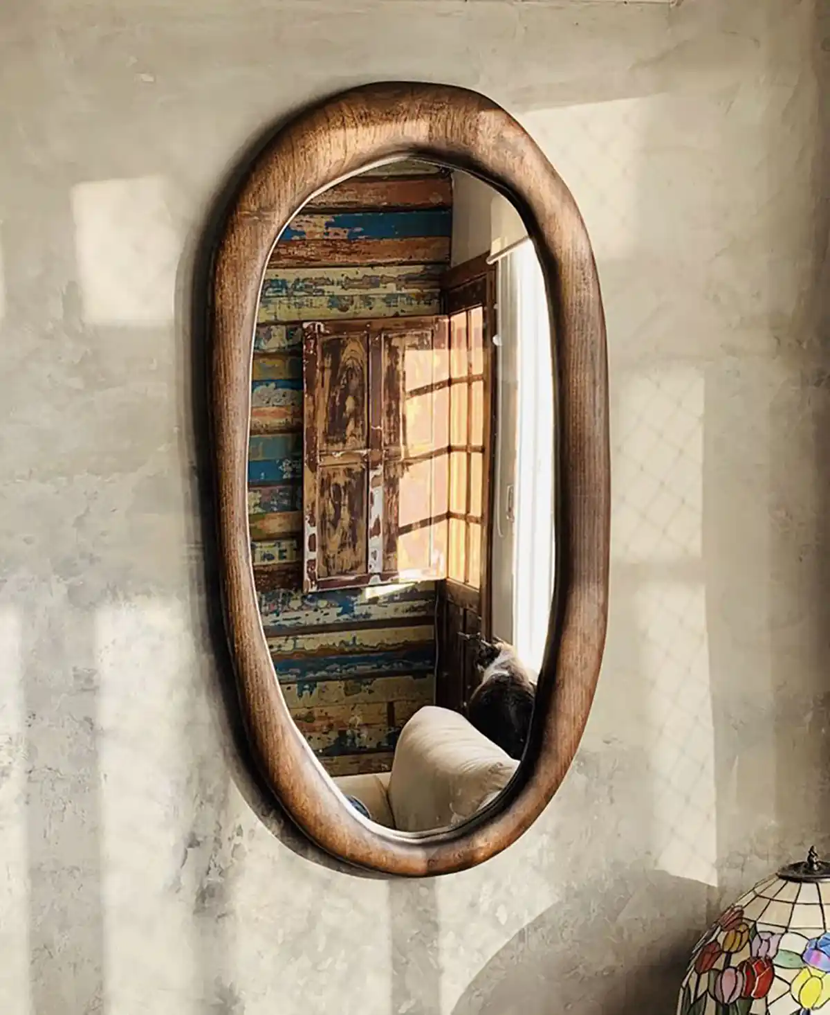 آینه دفرمه چوبی 