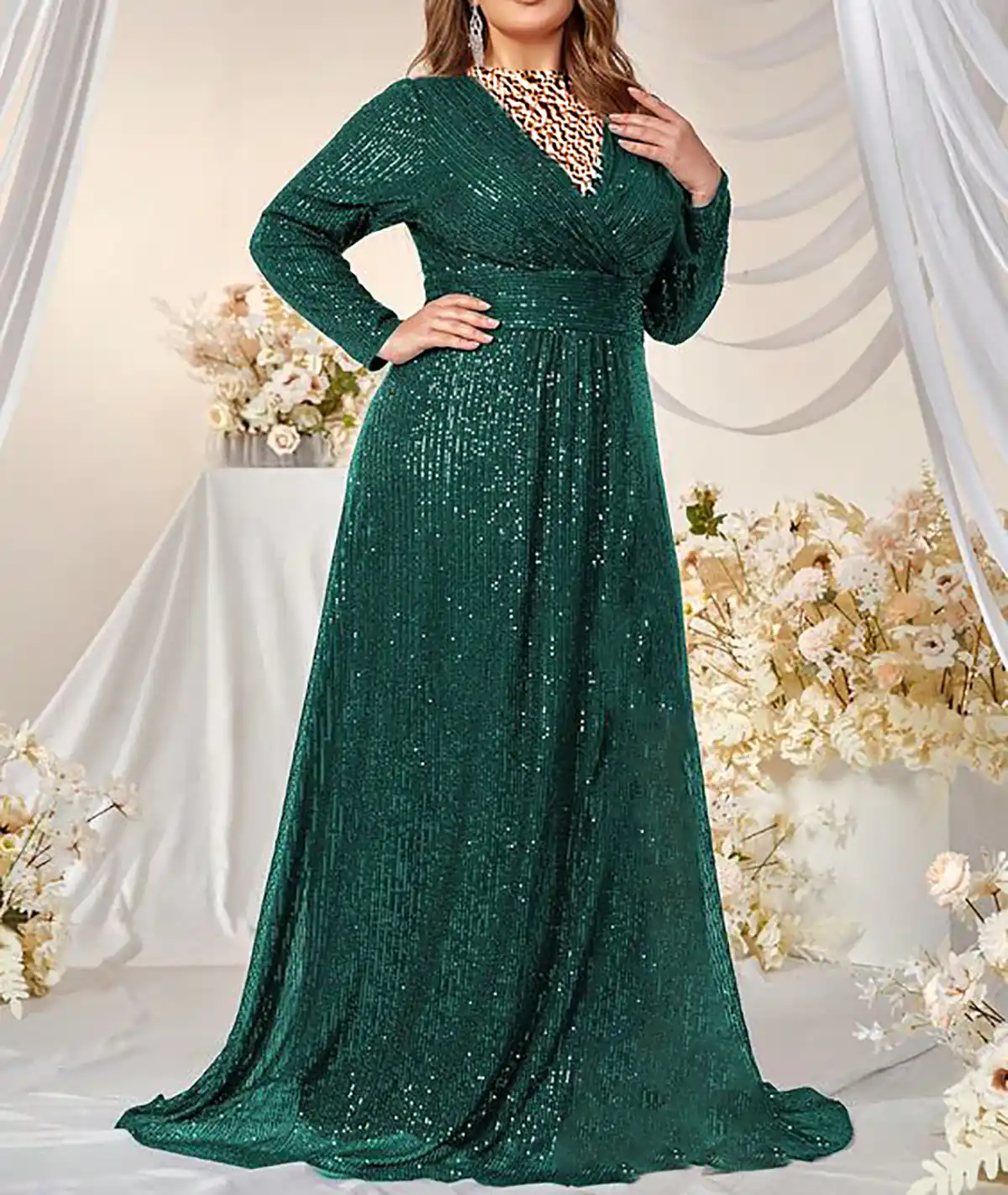 لباس مجلسی سبز تیره