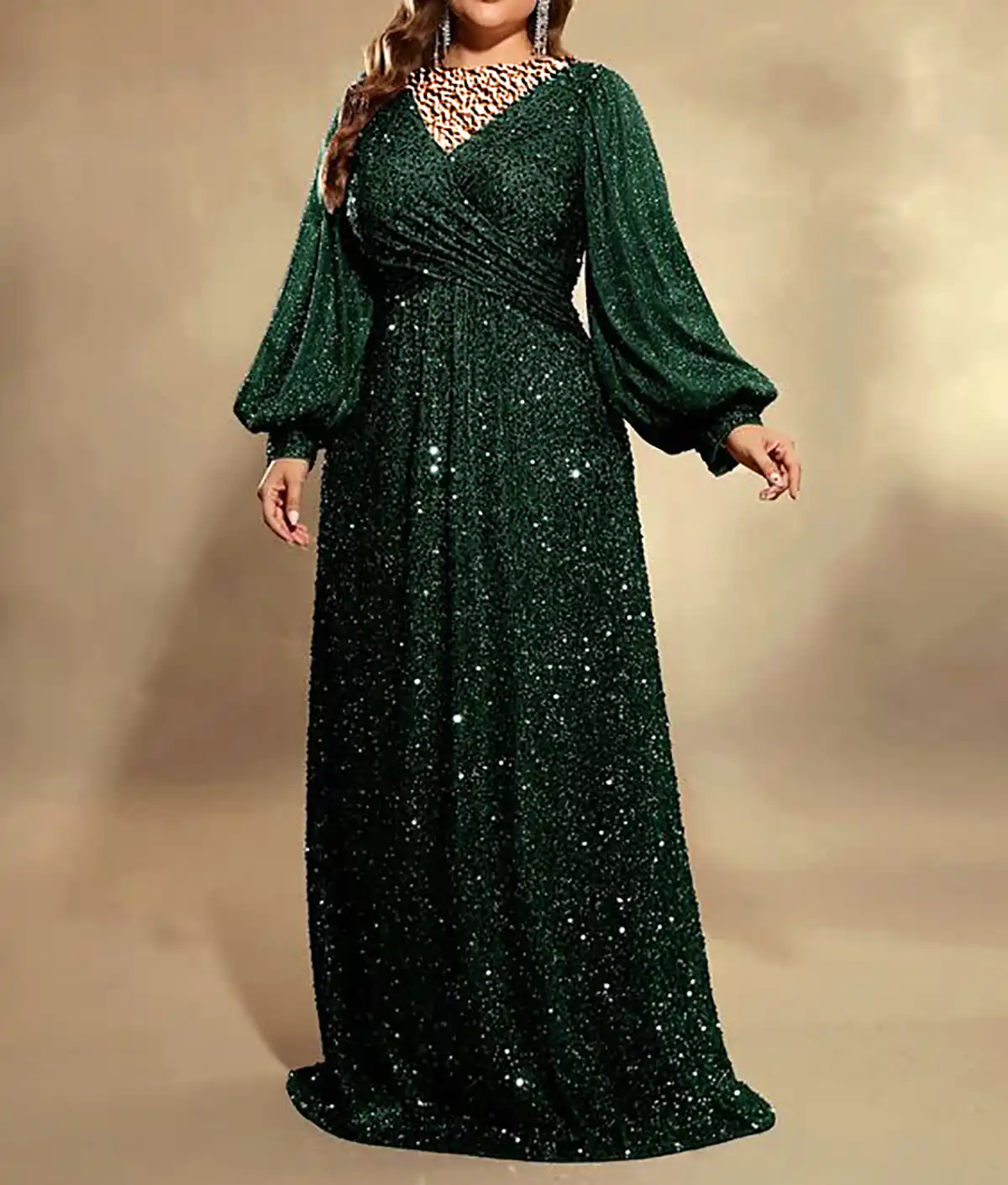لباس مجلسی سبز تیره
