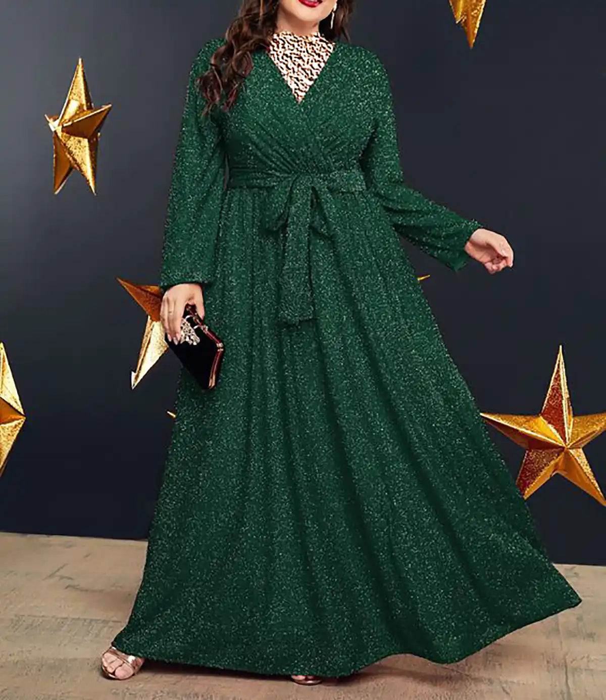 لباس مجلسی سبز تیره