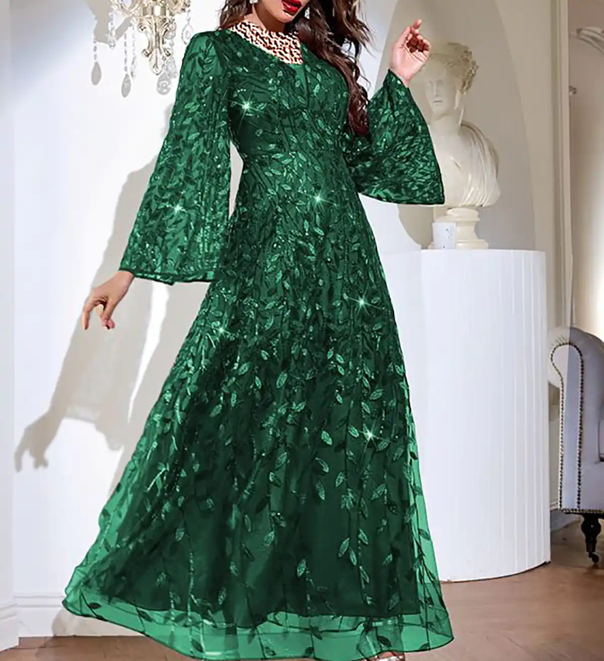 لباس مجلسی سبز تیره