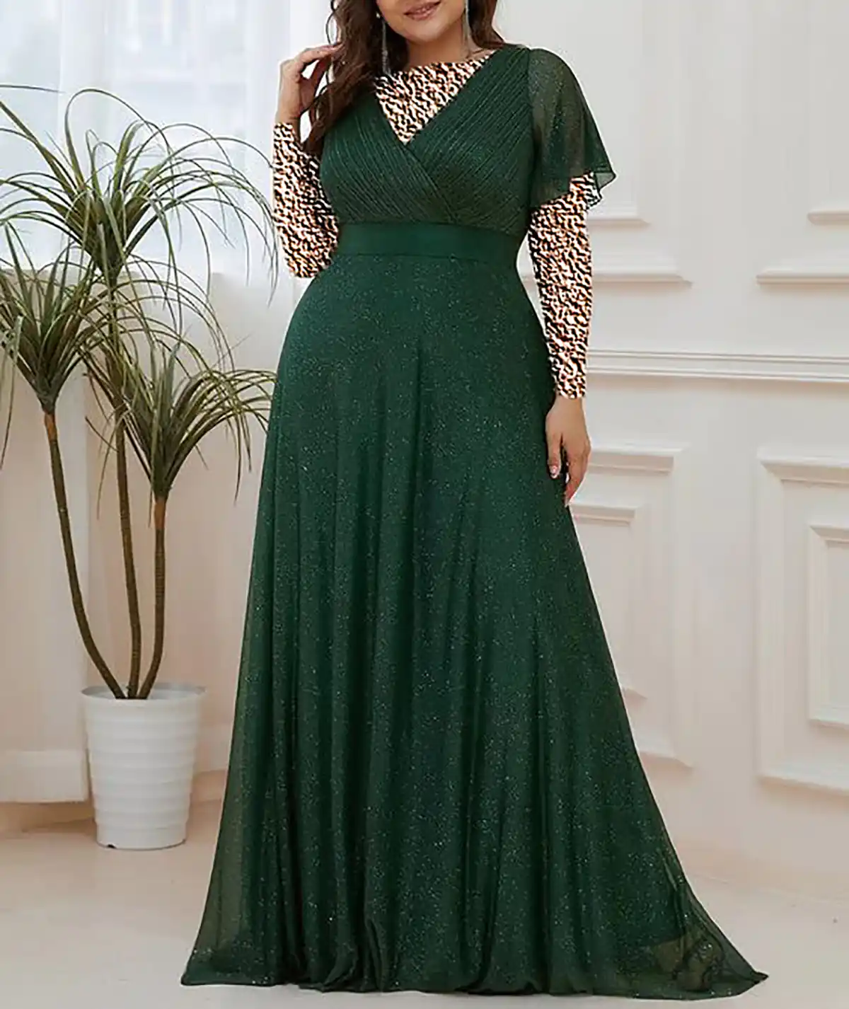 لباس مجلسی سبز تیره