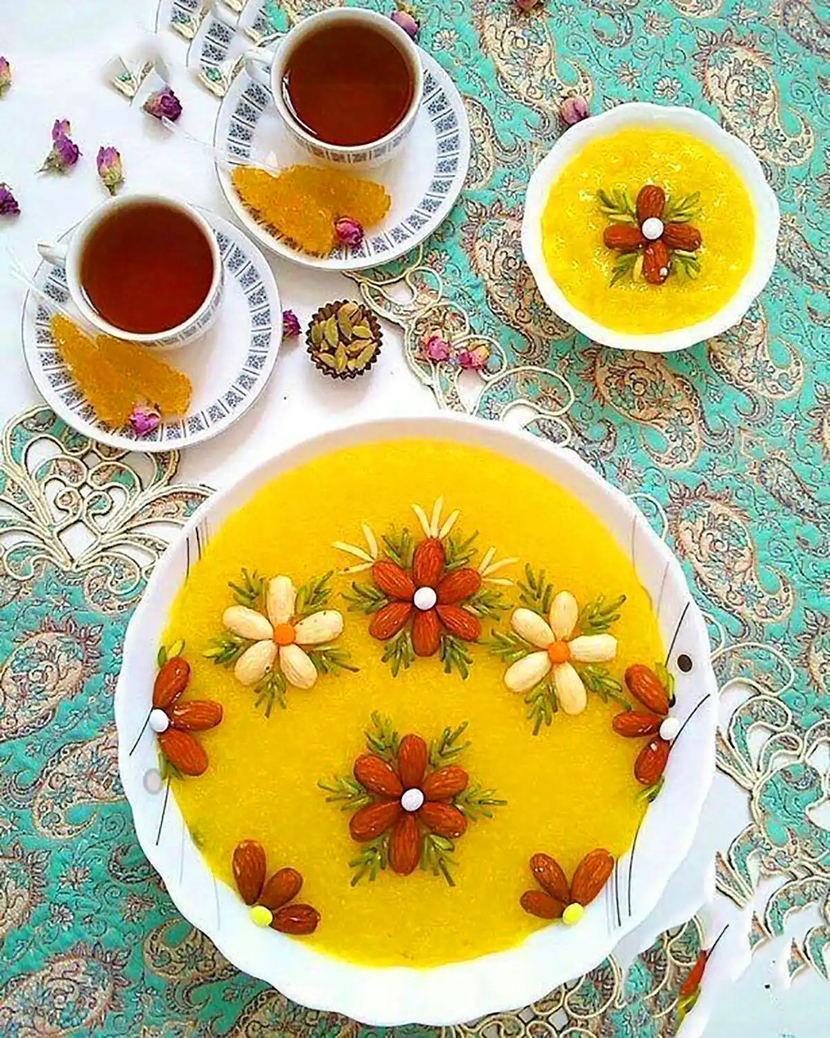 تزئین خلاق و دلپذیر شله زرد