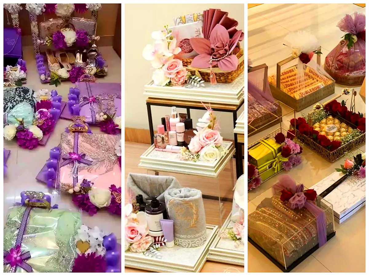 ایده بسته‌بندی کادو عروس