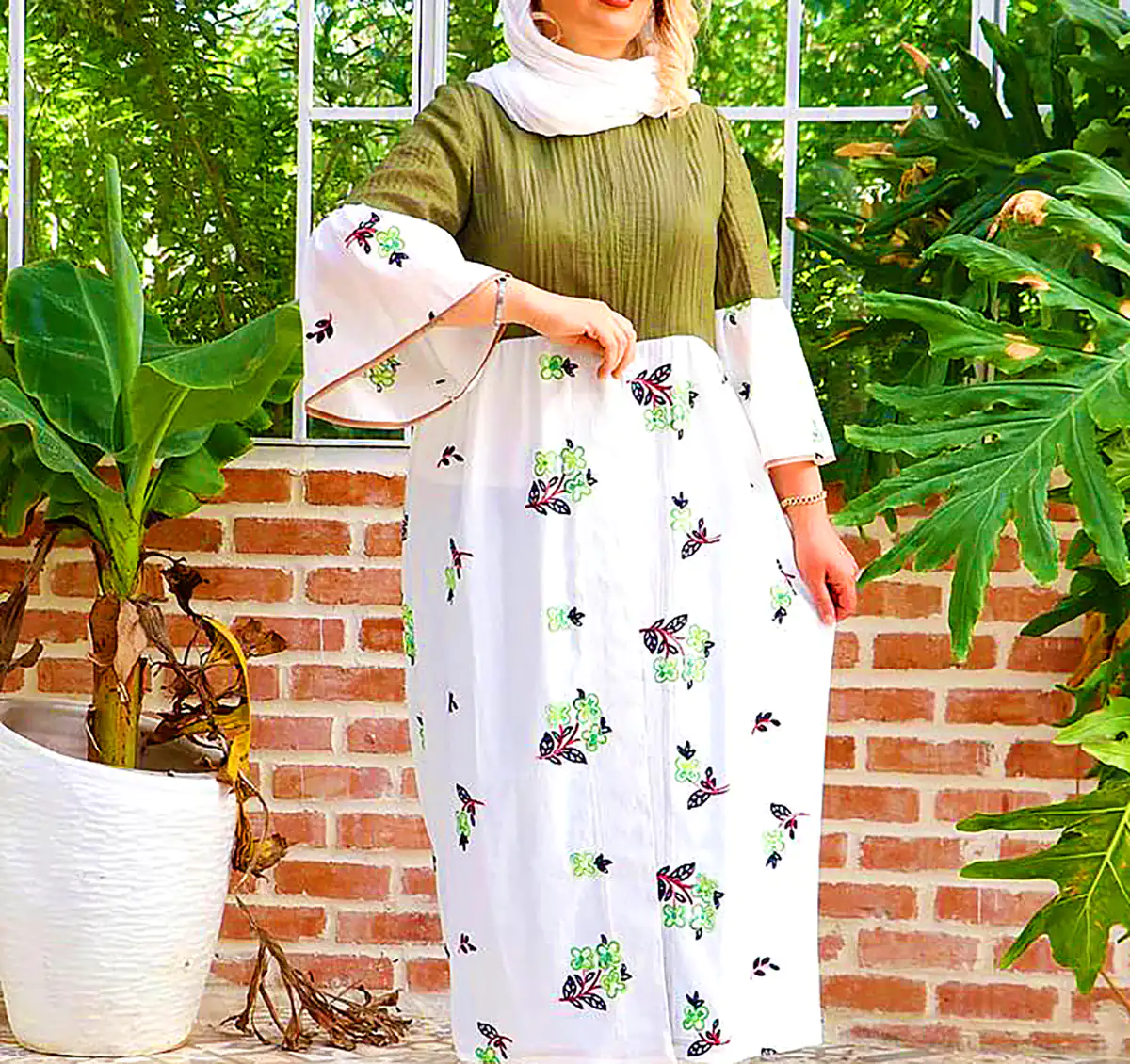 مانتو گلدار نخی تابستانی