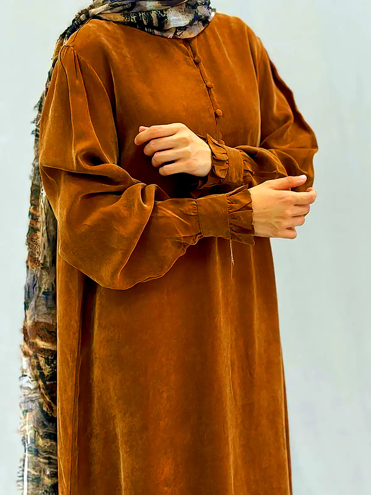 مانتو مخمل چوب کبریتی