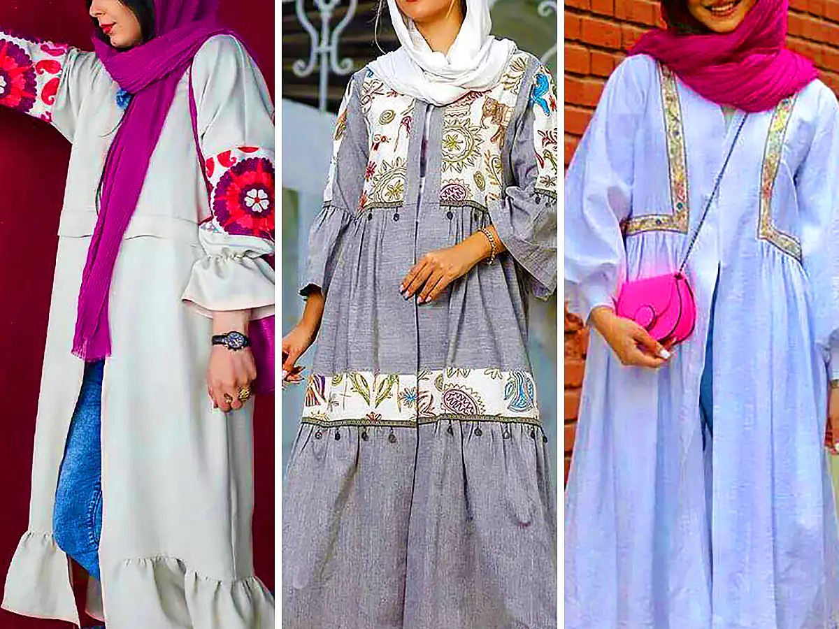 مانتو بلند خنک و نخی