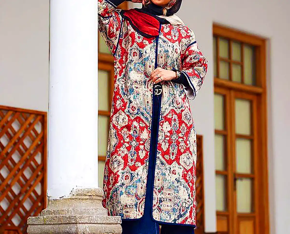 مانتو ژاکارد مجلسی گلدار 