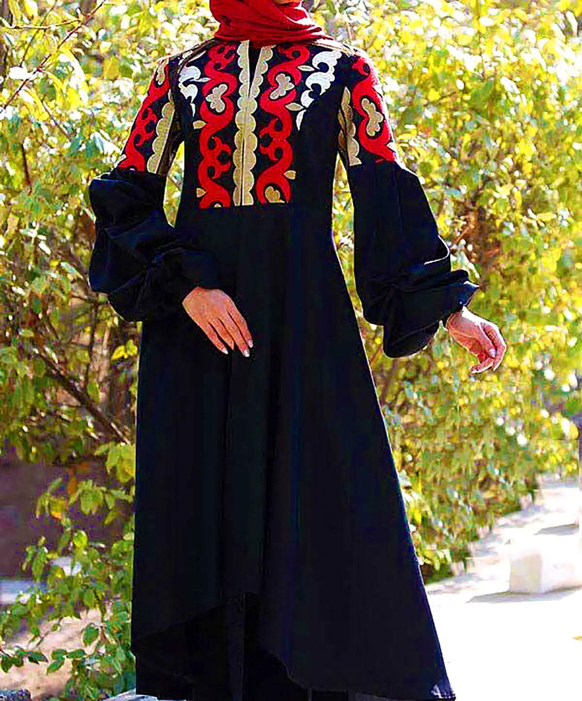 مانتو مشکی چین دار