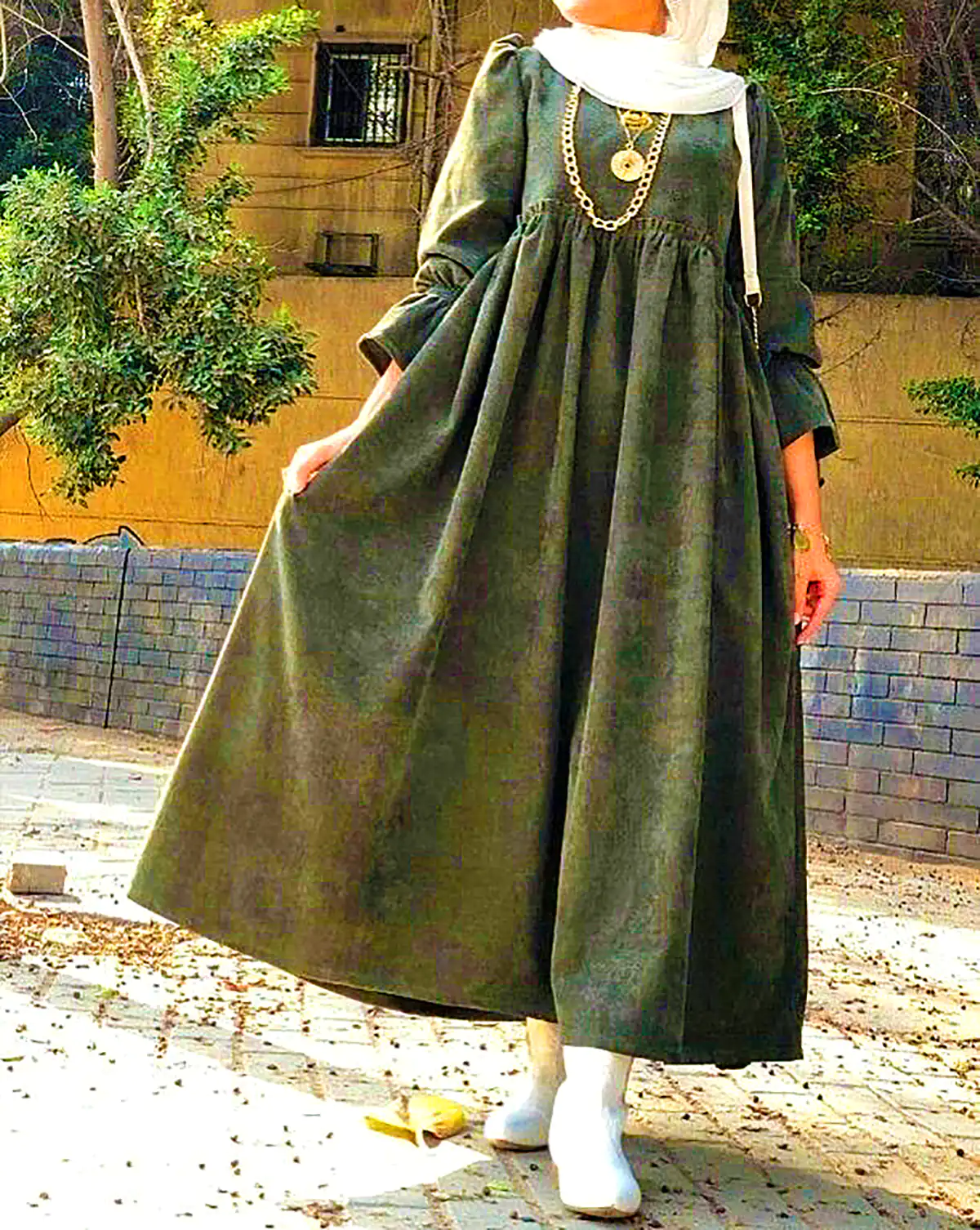 مانتو سبز رنگ شیک