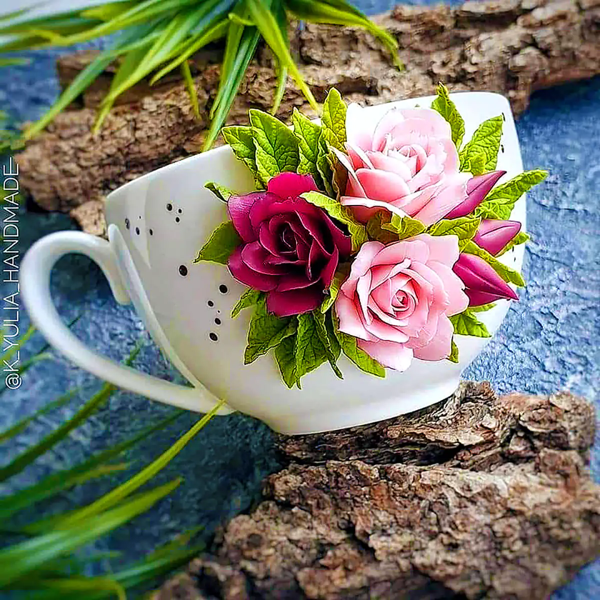 فنجون چای گل برجسته