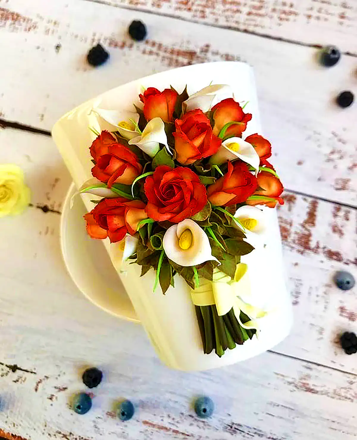 فنجون چای گل برجسته