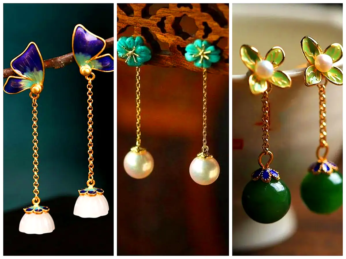 گوشواره رنگی لاکچری