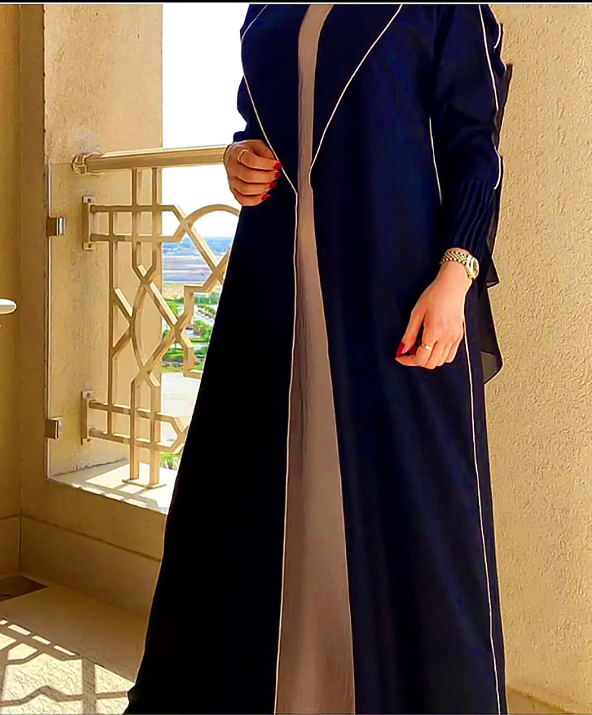 مانتو عبایی شیک مشکی