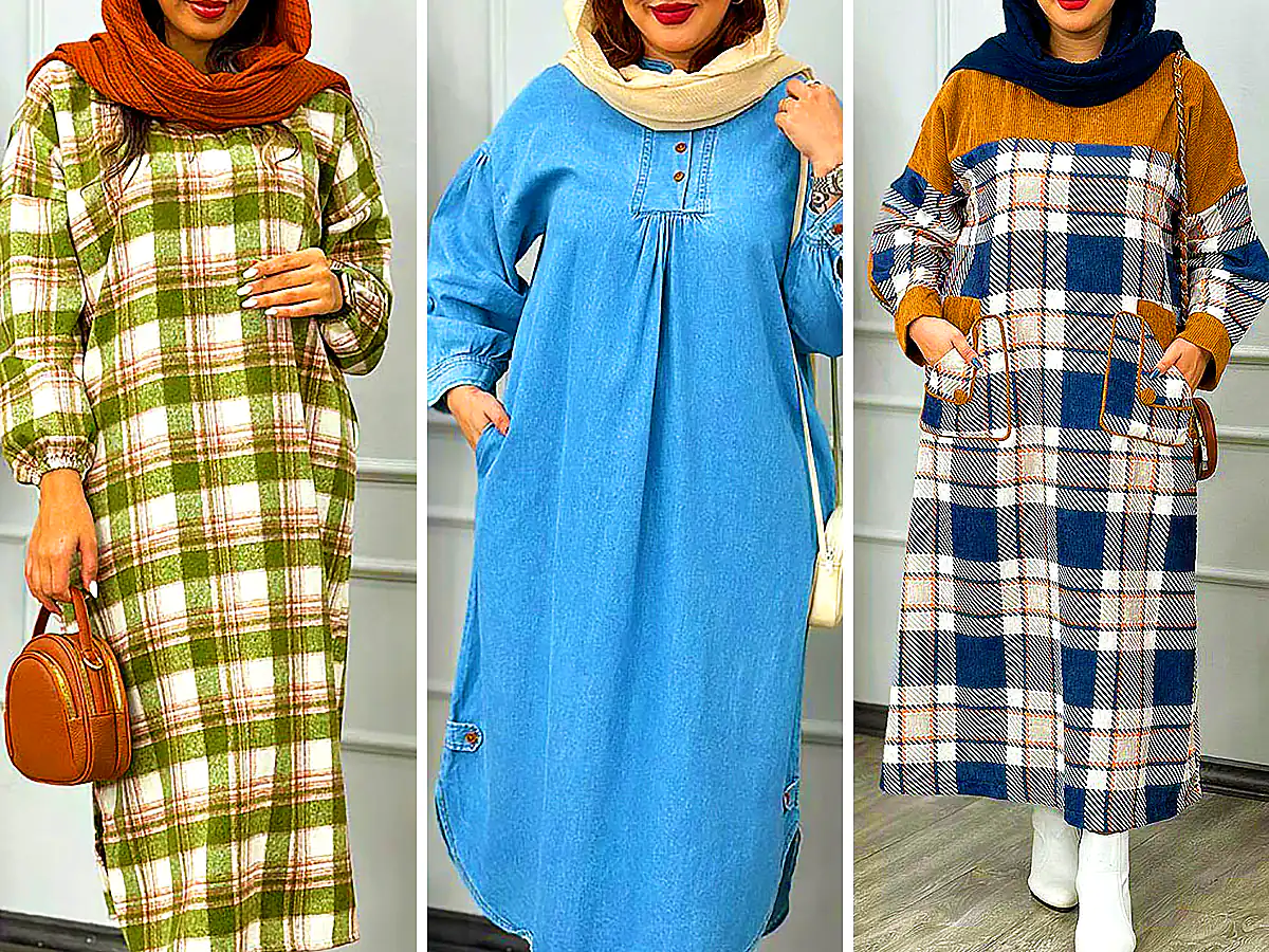 مانتو پیراهنی پائیزه