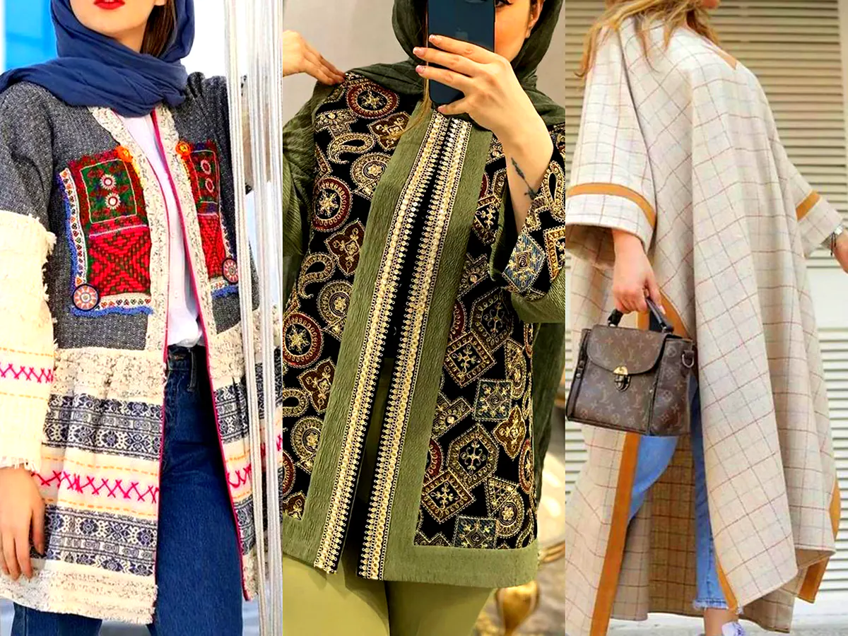 کت پائیزی فانتزی رنگی